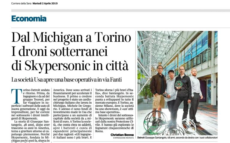 Skypersonic featured on “Corriere della Sera”